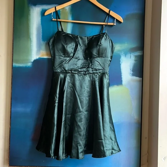 Dresses | Windsor Emerald Green Lace Back Baby Doll Dress | Poshmark